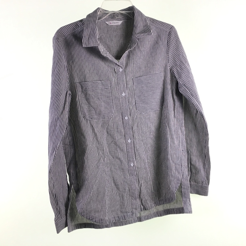 Athleta Gray Button Up Shirt D9017150